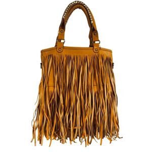 Brown Vegan fringe purse